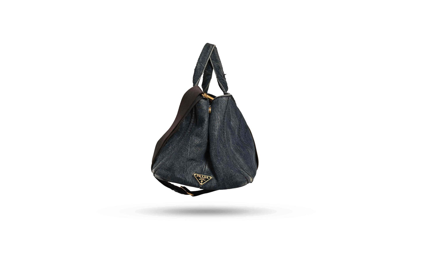 Prada Denim Canapa with Crossbody Strap