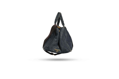 Prada Denim Canapa with Crossbody Strap