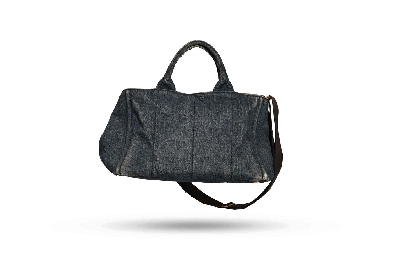 Prada Denim Canapa with Crossbody Strap