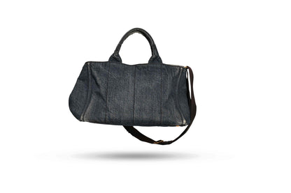 Prada Denim Canapa with Crossbody Strap