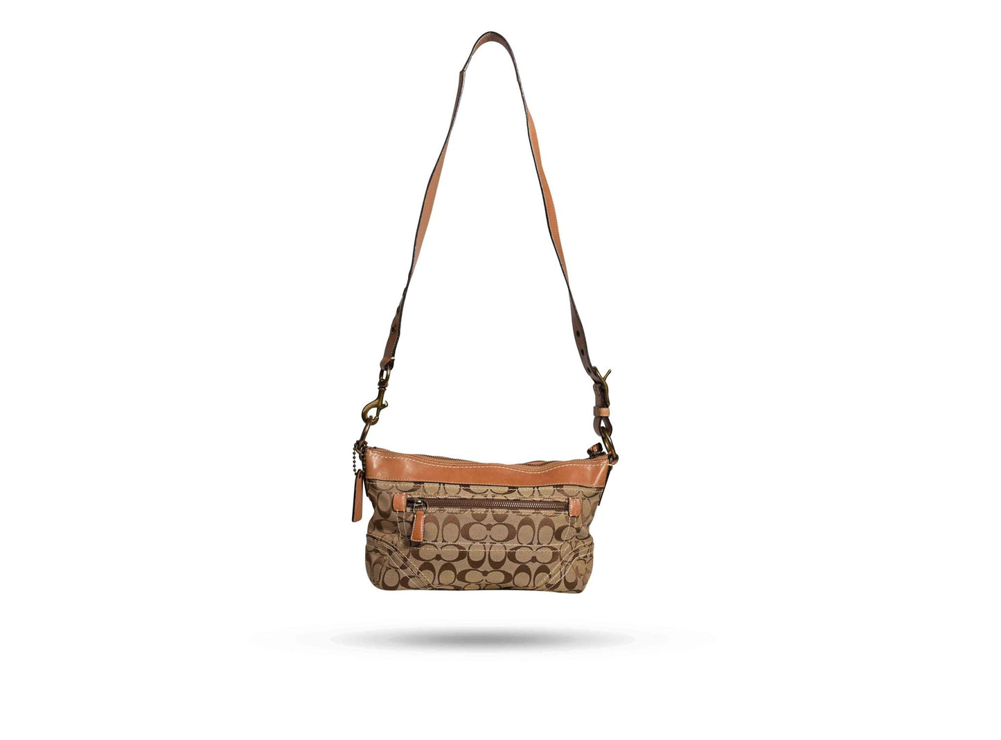 Coach Crossbody Monogram Bag in Tan