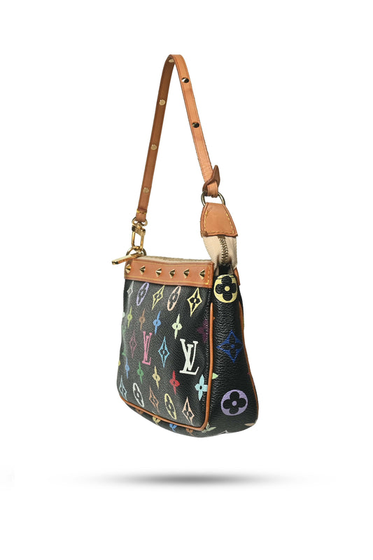 Louis Vuitton x Takashi Murakami Pochette Multi-Coloured Monogram