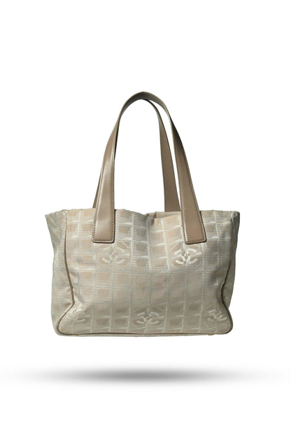 Chanel Travel Line Logo Canvas Tote