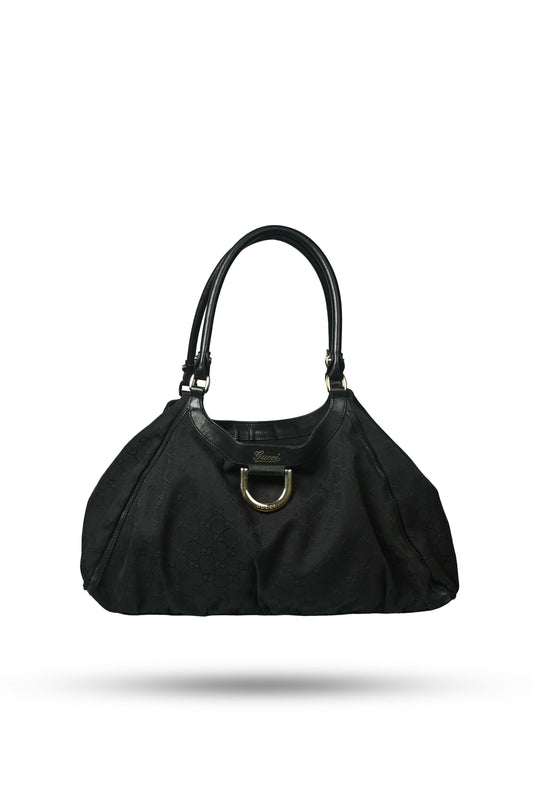 Gucci GG Canvas & Leather Abbey D-Ring Shoulder Bag