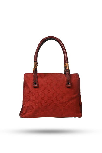 Gucci GG Canvas Bamboo Tote