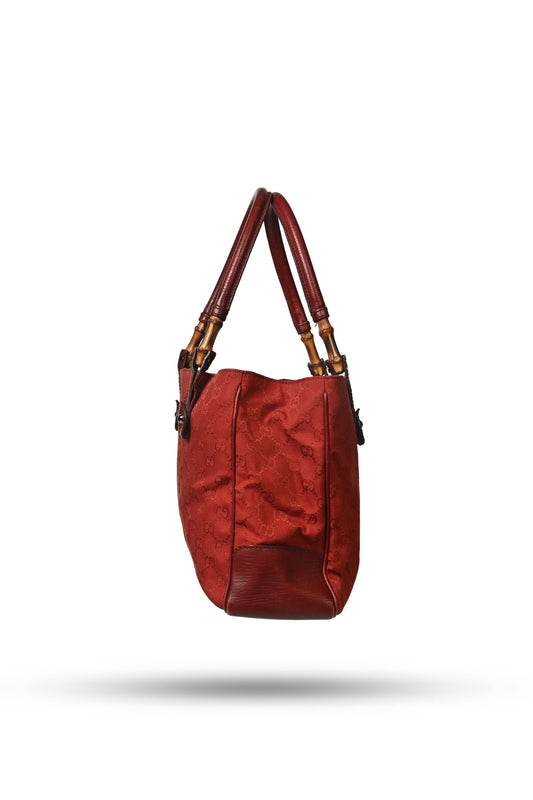 Gucci GG Canvas Bamboo Tote