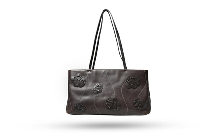 Prada Embellished Flower Leather Shoulder Bag
