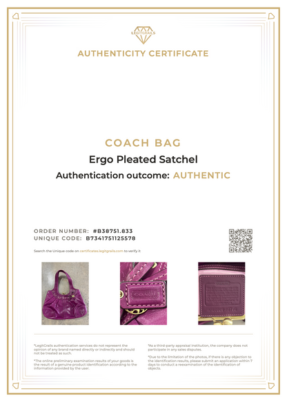 Coach Ergo Pleated Satchel