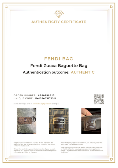 Fendi Zucca Baguette Bag