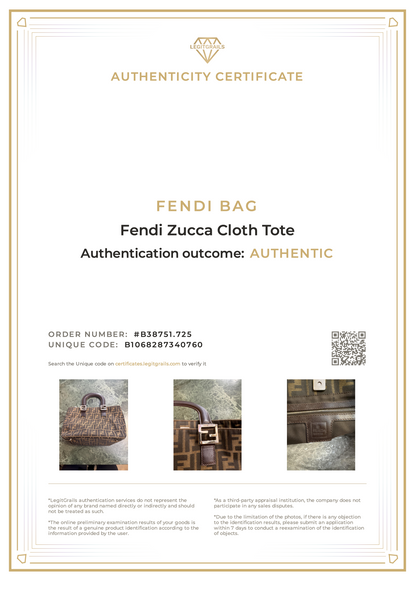 Fendi Zucca Cloth Tote