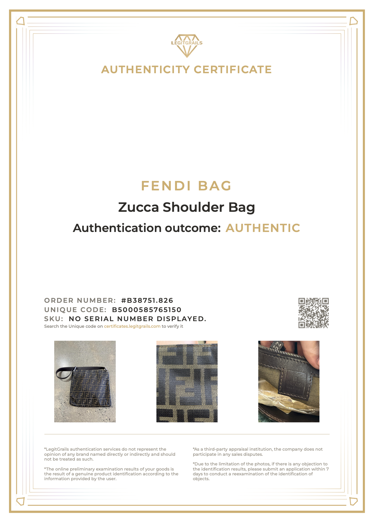 Fendi Zucca Shoulder Bag