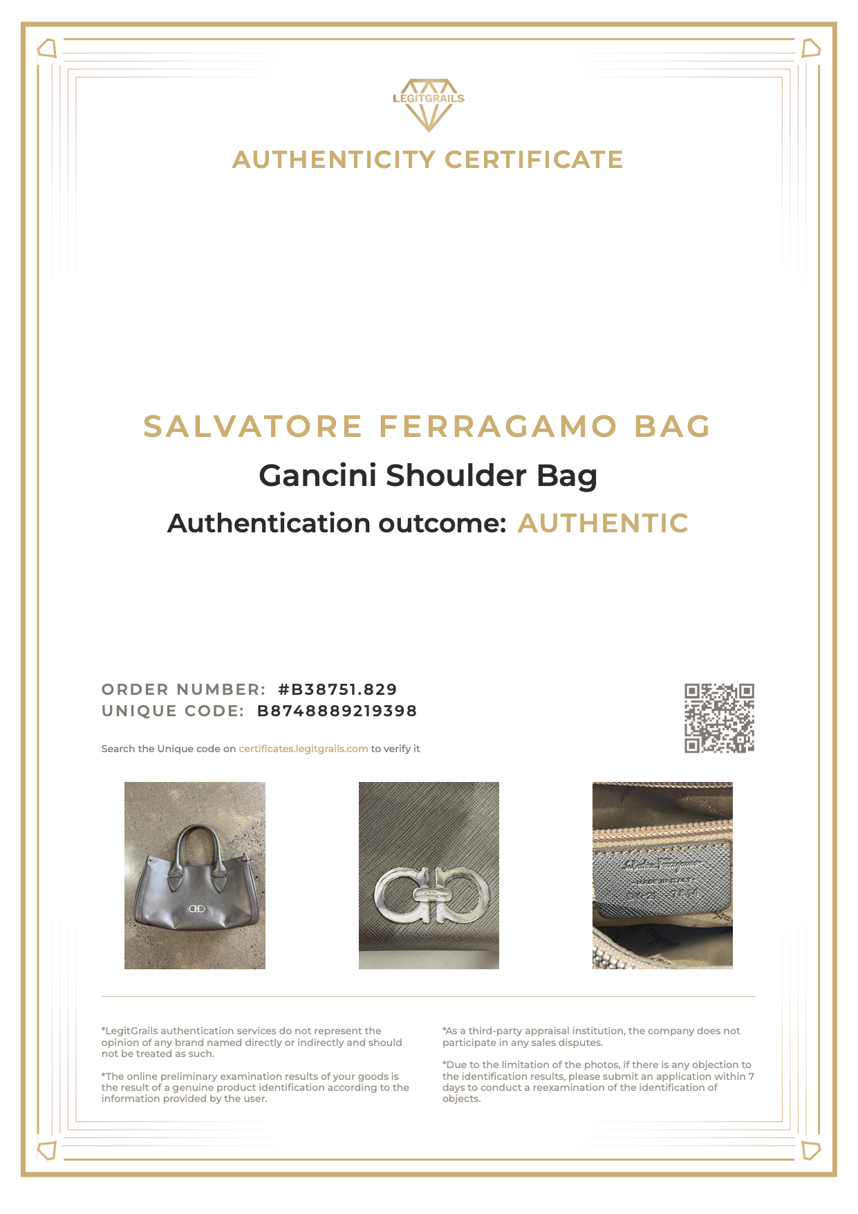 Salvatore Ferragamo Gancini Shoulder Bag