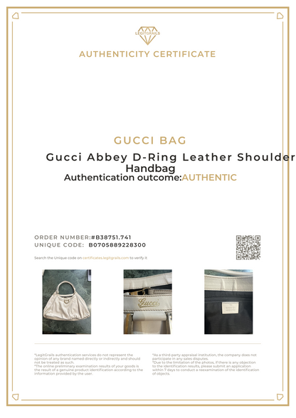 Gucci Abbey D-Ring Leather Shoulder Handbag