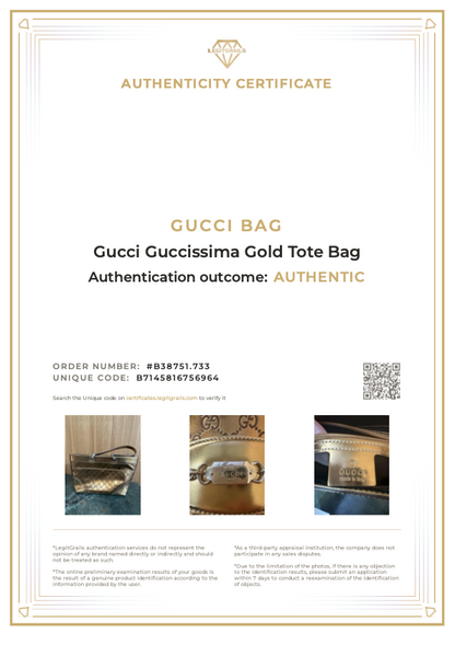 Gucci Guccissima Gold Tote Bag