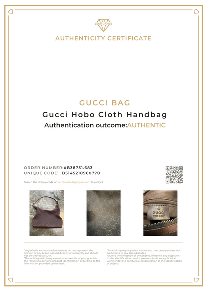 Gucci Hobo Cloth Handbag