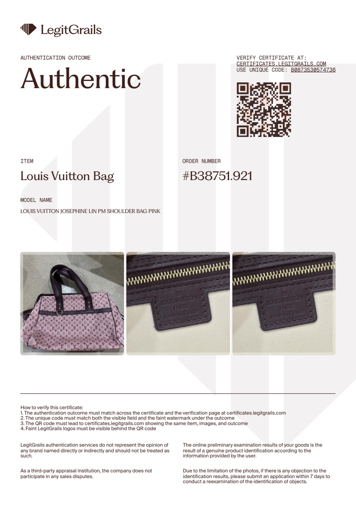 Louis Vuitton Josephine LIN PM Shoulder Bag