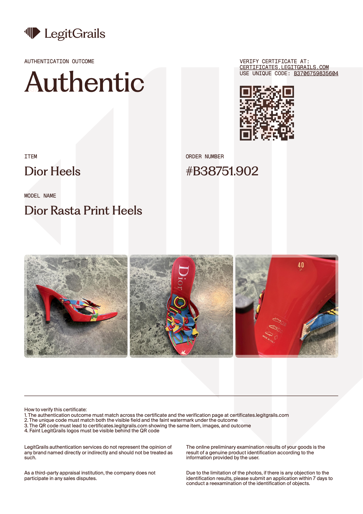 Christian Dior Rasta Print Heels