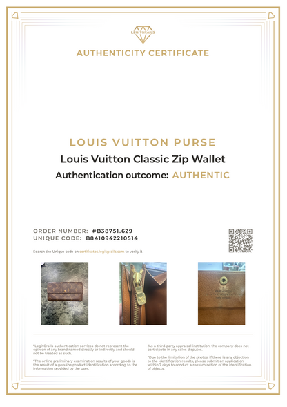 Louis Vuitton Classic Zip Wallet
