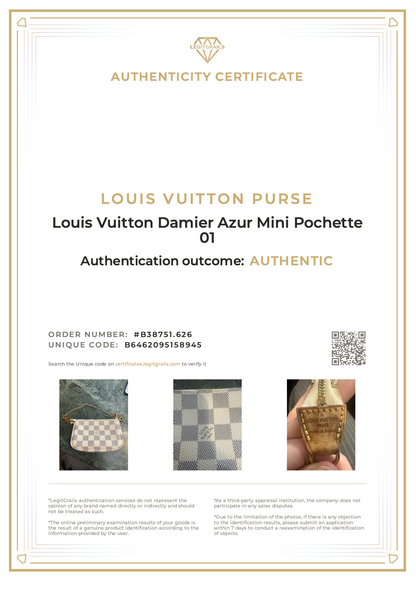 Louis Vuitton Damier Azur Mini Pochette 01