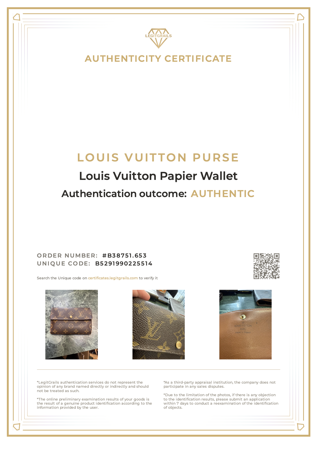 Louis Vuitton Papier Wallet