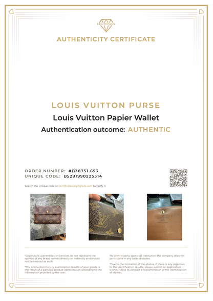 Louis Vuitton Papier Wallet
