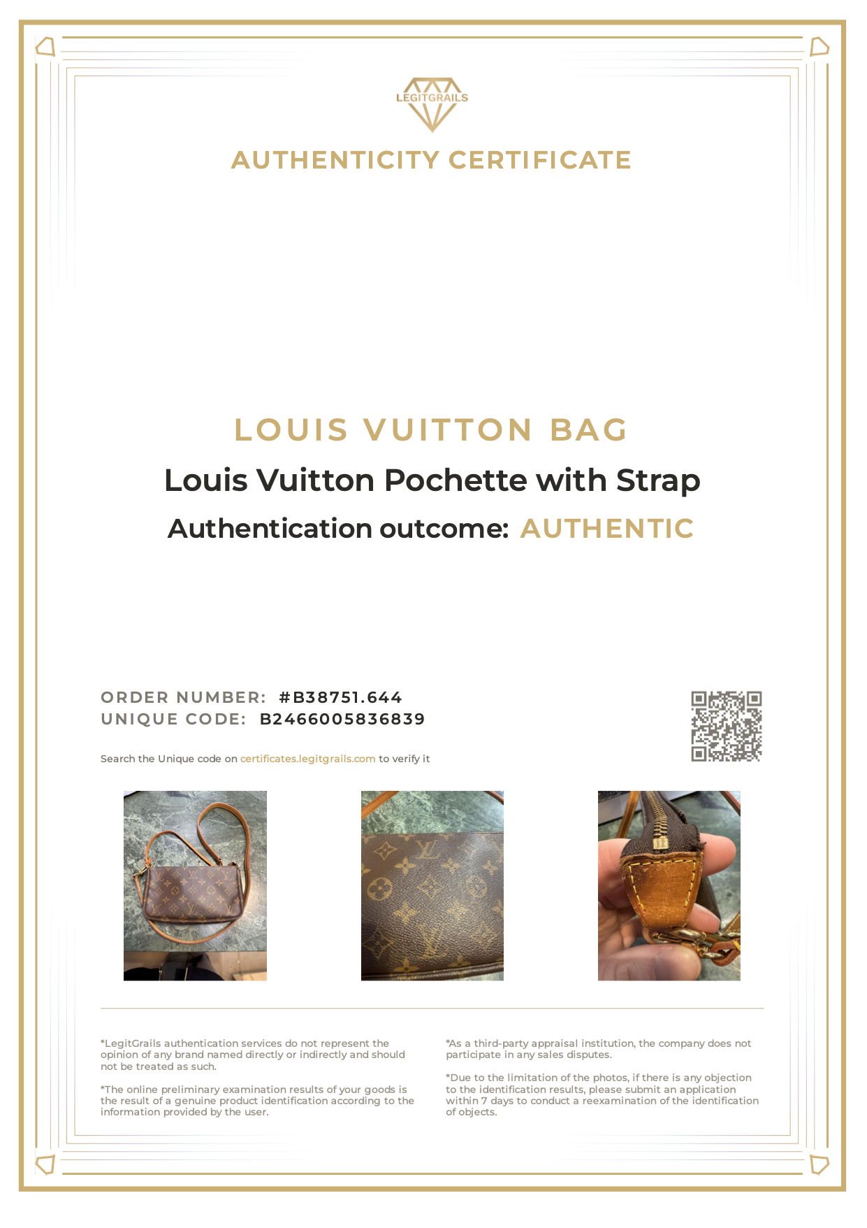 Louis Vuitton Pochette with Strap