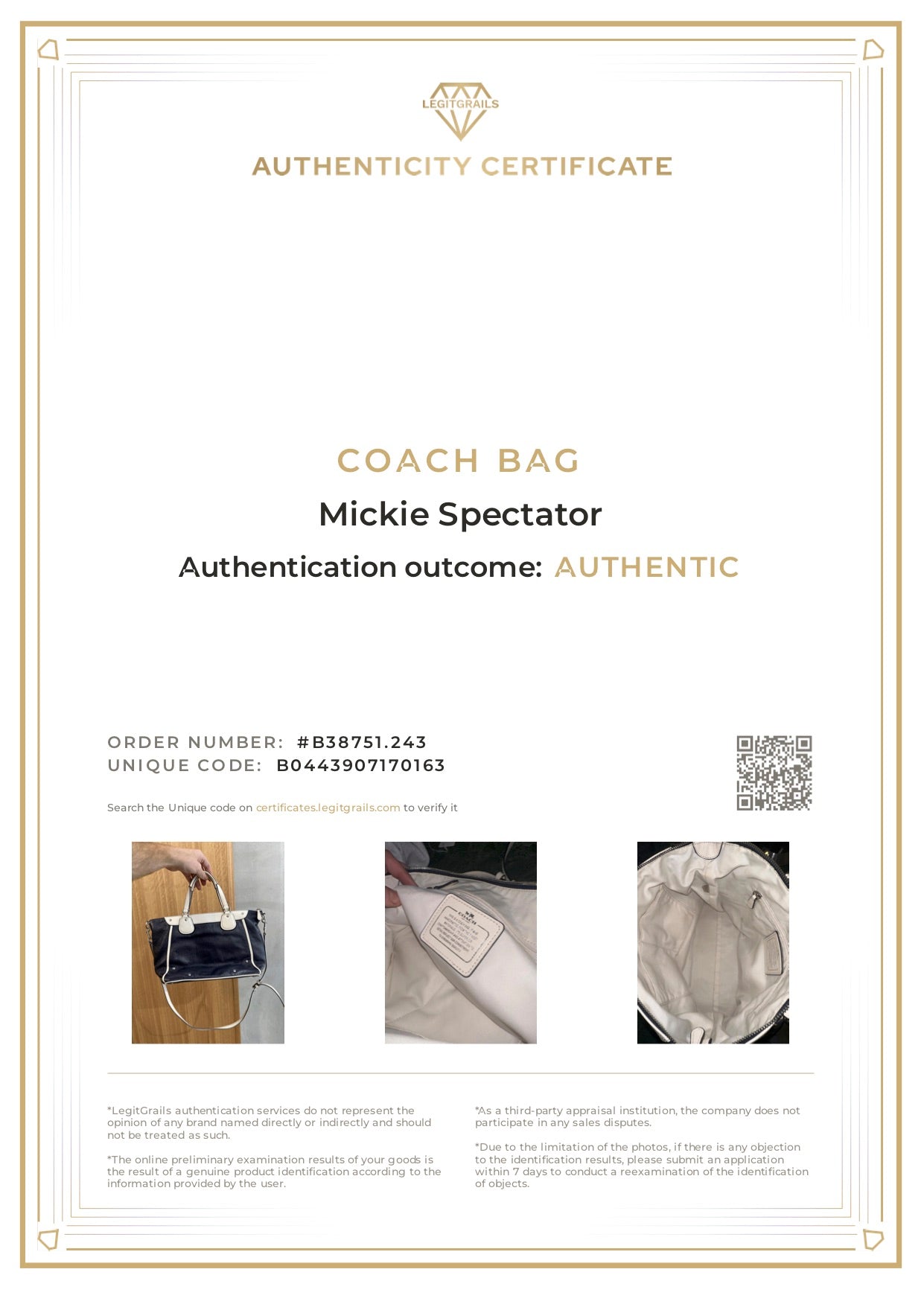 Coach Mickie Spectator Handbag