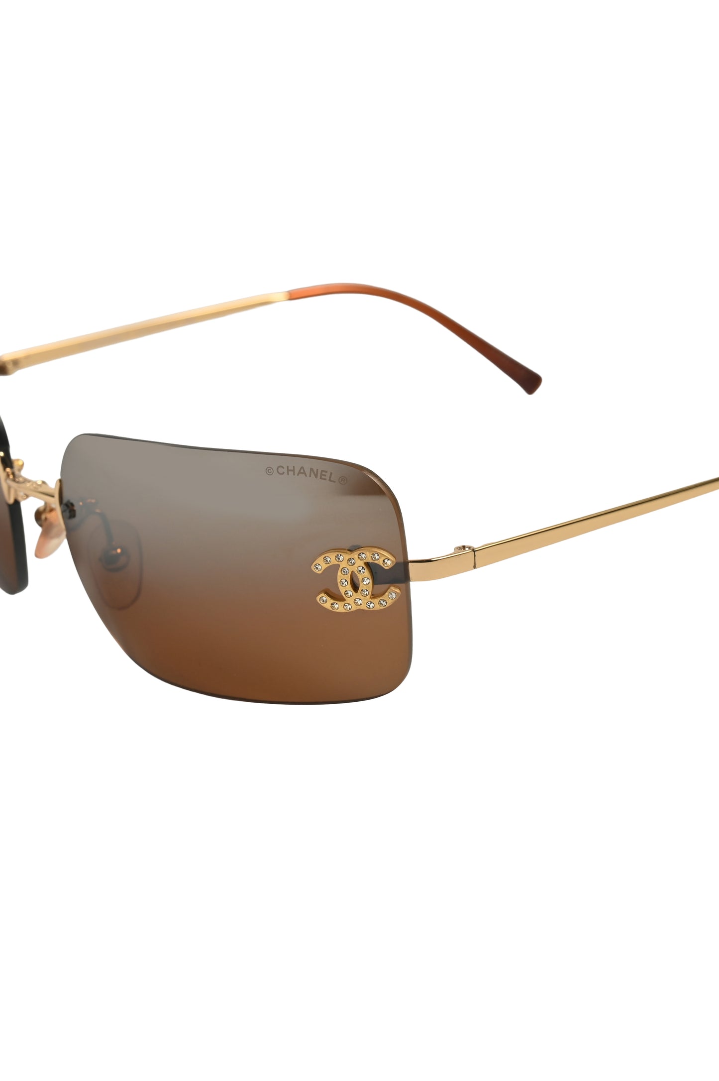 Chanel 4017-D Crystal CC Logo Sunglasses