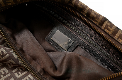 Fendi Zucchino Brown Shoulder Bag