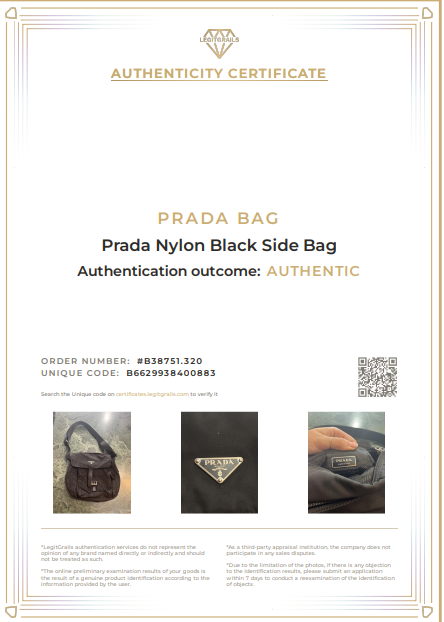 Prada Nylon Black Side Bag