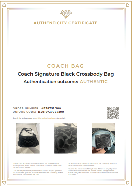 Coach Signature Black Crossbody Bag