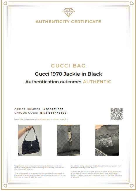 Gucci Jackie Handbag 1970 in Black