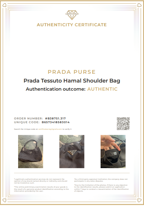 Prada Tessuto Hamal Shoulder Bag