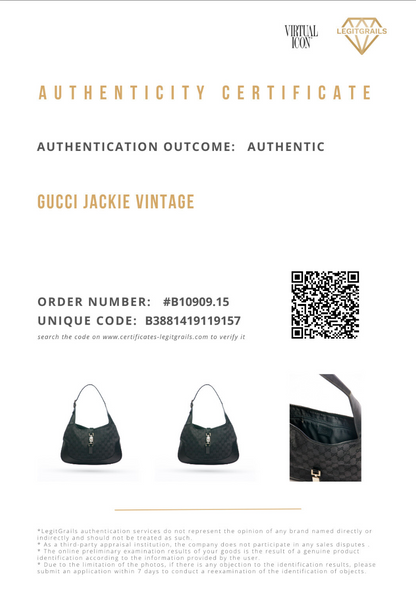 Gucci Black Monogram Jackie