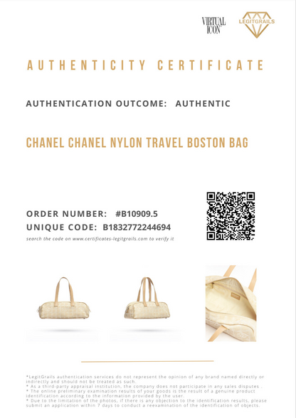 Chanel Nylon Travel Boston Bag