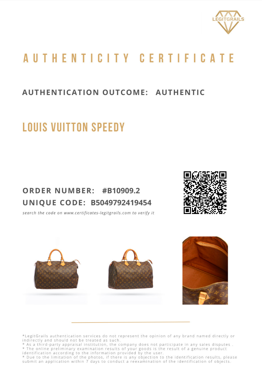 Louis Vuitton Classic 35 Speedy Bandouliere