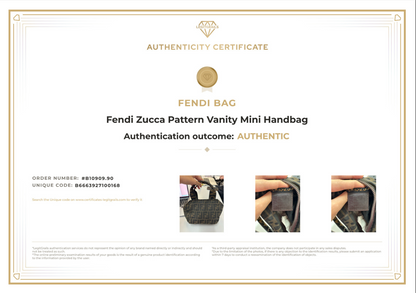 Fendi Zucca Pattern Vanity Mini Handbag