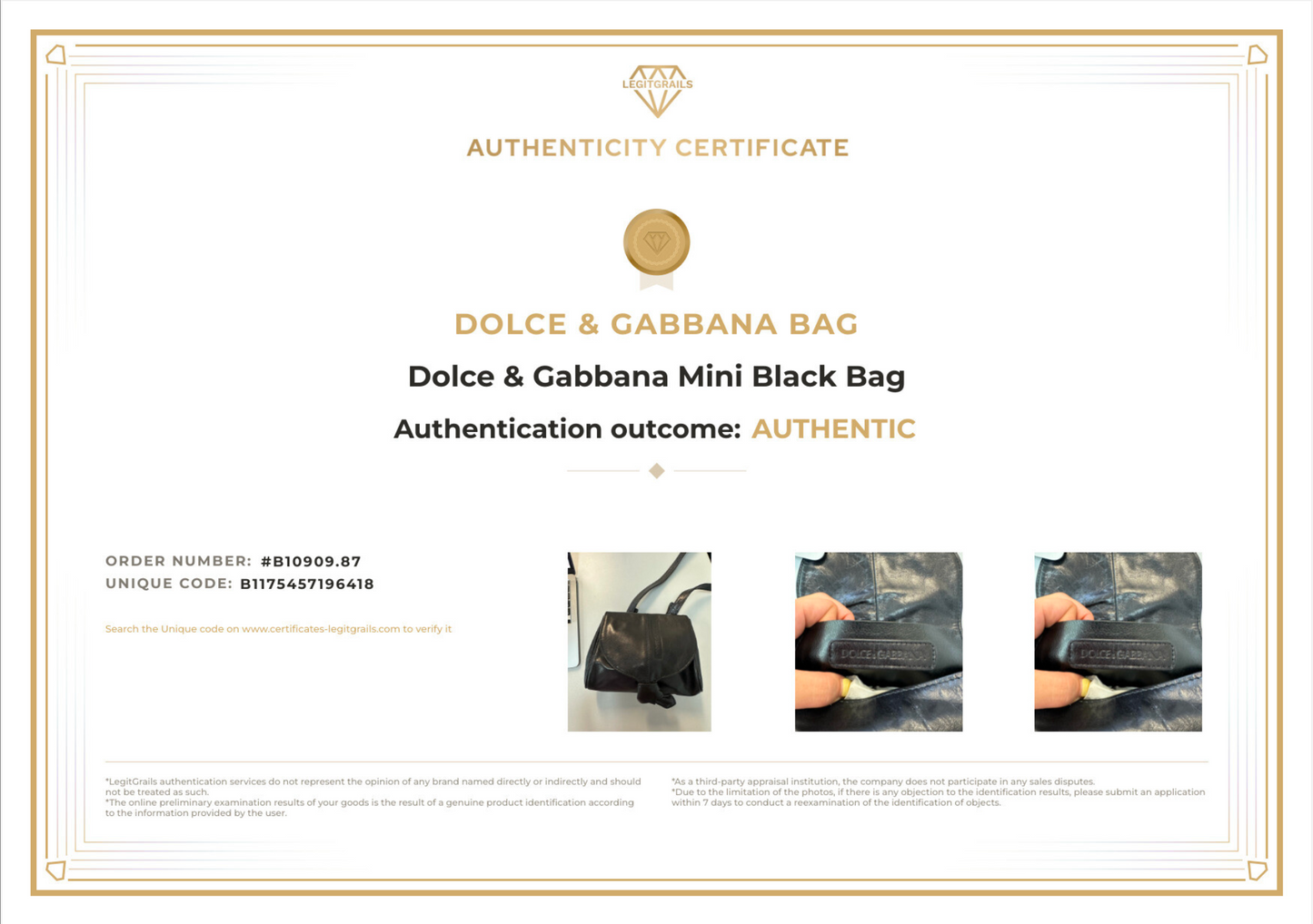 Dolce & Gabbana Mini Black Bag