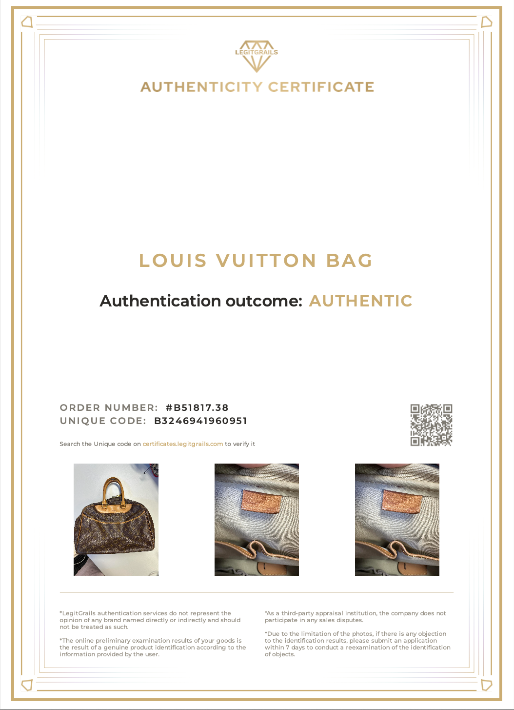 Louis Vuitton Deauville Boston Handbag