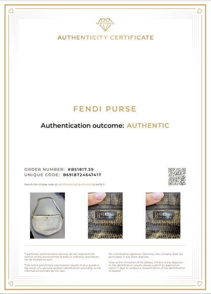 Fendi White Woven Leather Bag