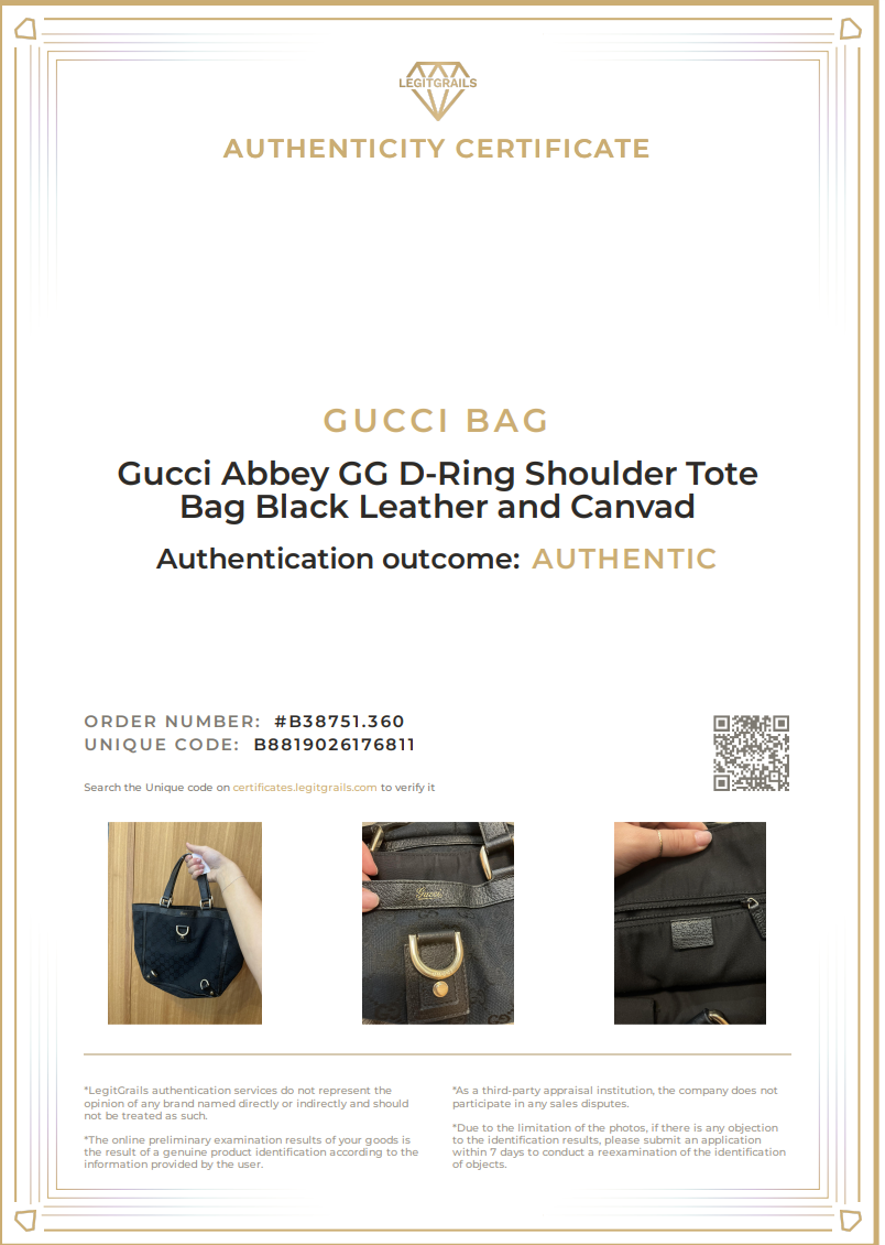 Gucci GG Canvas Abbey D Ring Tote Bag