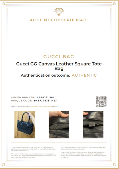 Gucci Square Canvas Tote