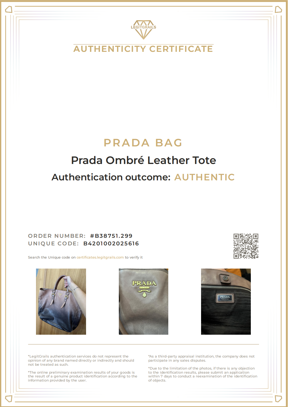 Prada Ombre Leather Tote