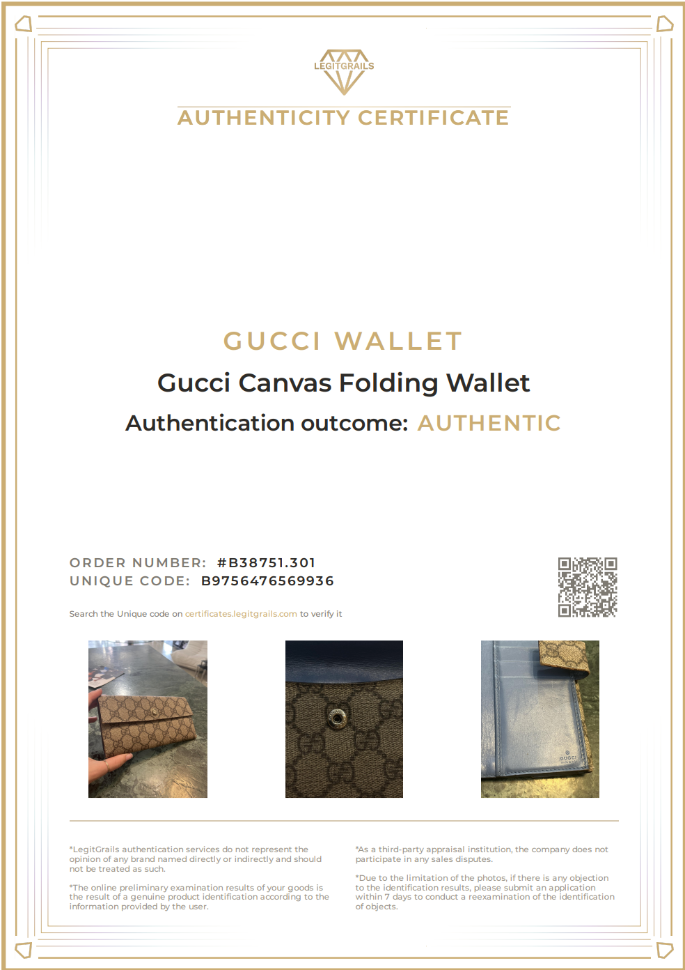 Gucci Leather Folding Wallet