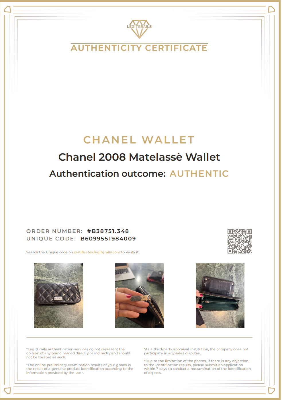 Chanel 2008 Matelasse Wallet