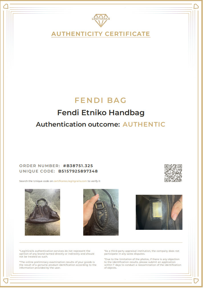 Fendi Etniko Black Handbag