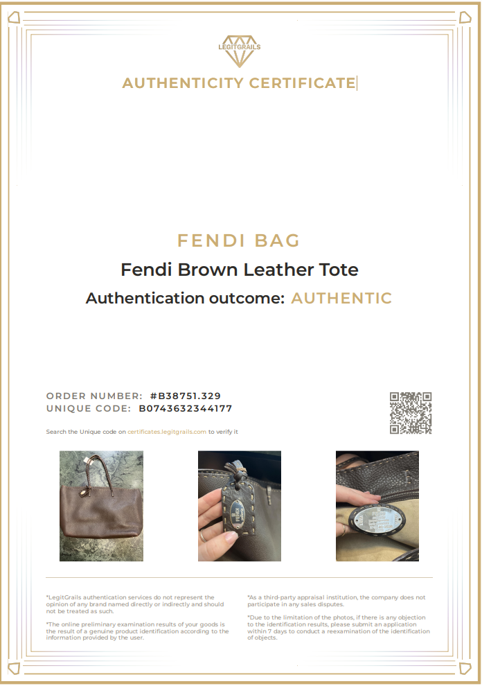 Fendi Brown Salleria Leather Tote