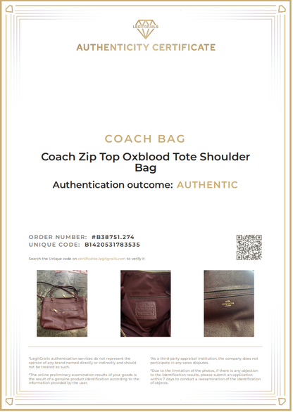Coach Chelsea Hobo Burgundy Bag