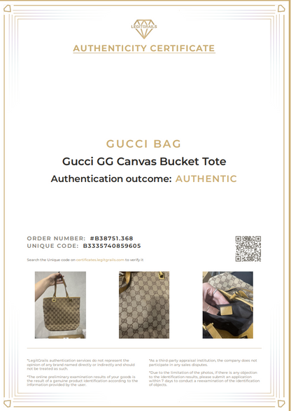 Gucci GG Canvas Bucket Tote