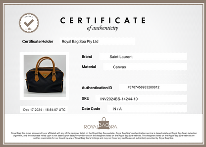 Yves Saint Laurent Boston Black Brown Bag